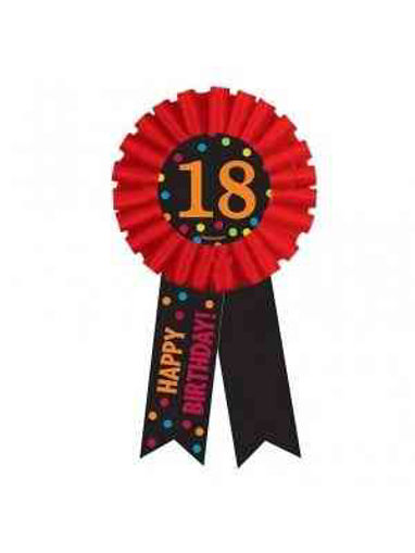 Picture of AWARD RIBBON 18TH BIRTHDAY 15CM
